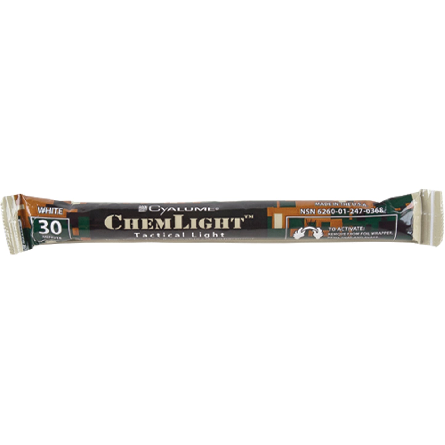 Omniglow 6" Cyalume® Lightsticks, White, 30 mins. Duration