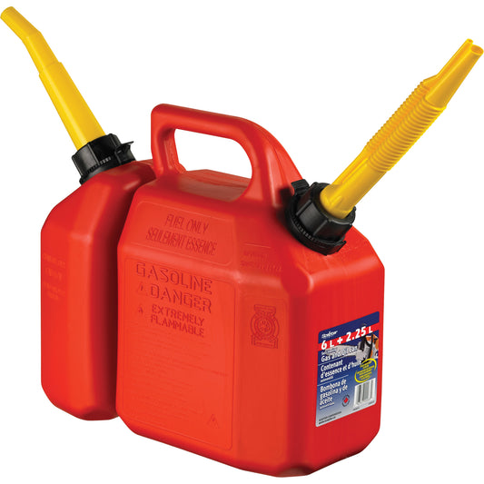 Combo Jerry Can Gasoline/Oil, 2.17 US Gal/8.25 L, Red, CSA Compliant/ULC