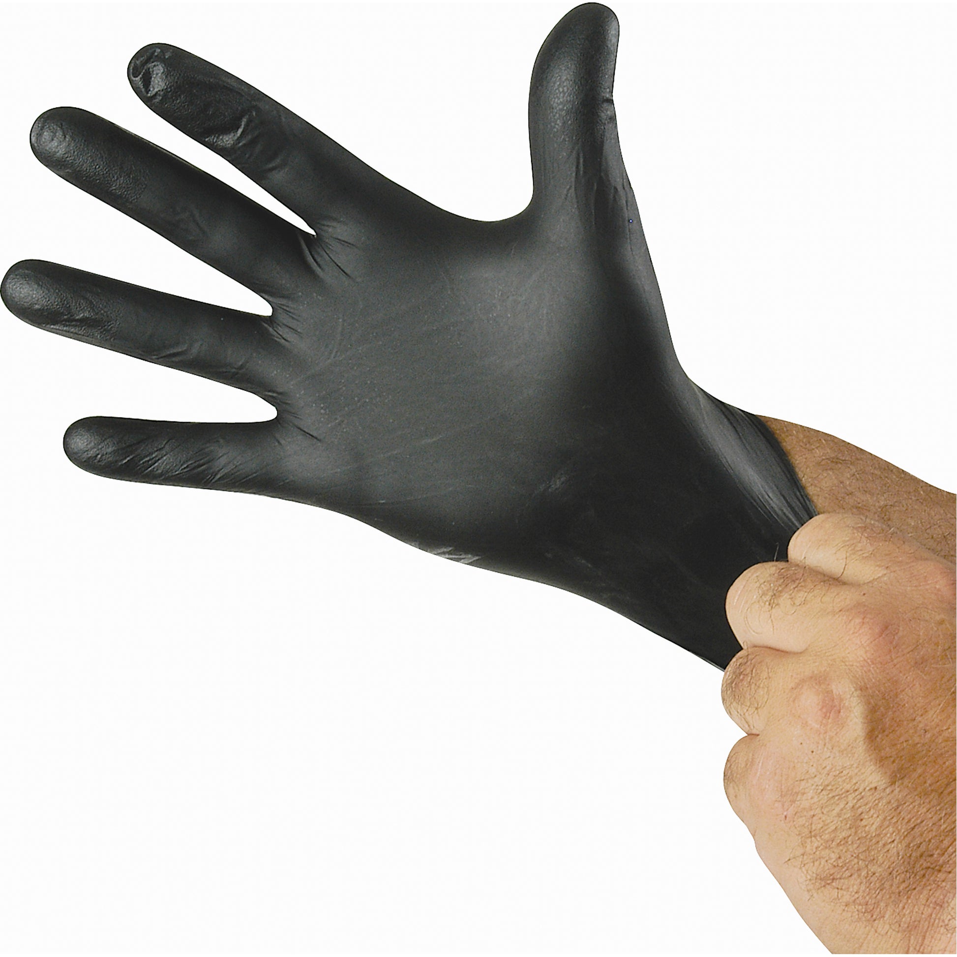 Showa N-Dex® Nighthawk™ Gloves, Large, Nitrile, 4-mil, Powder-Free, Black