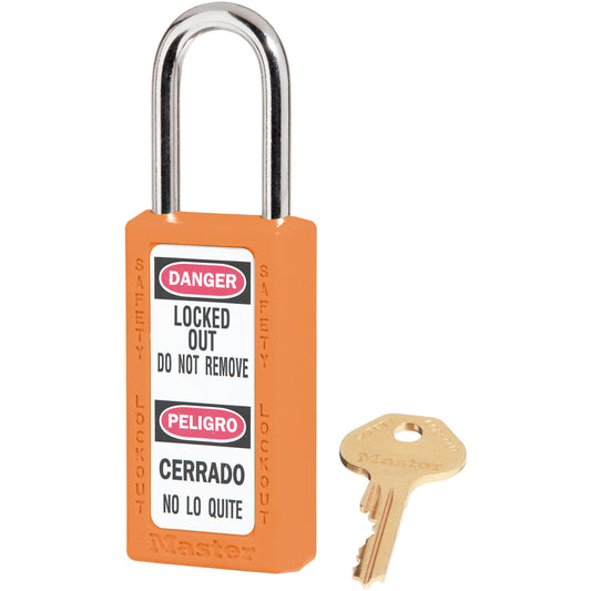 Master Lock 411 Series Zenex™ Padlocks, Safety Padlock, Keyed Different, Thermoplastic, 1-1/2" Width