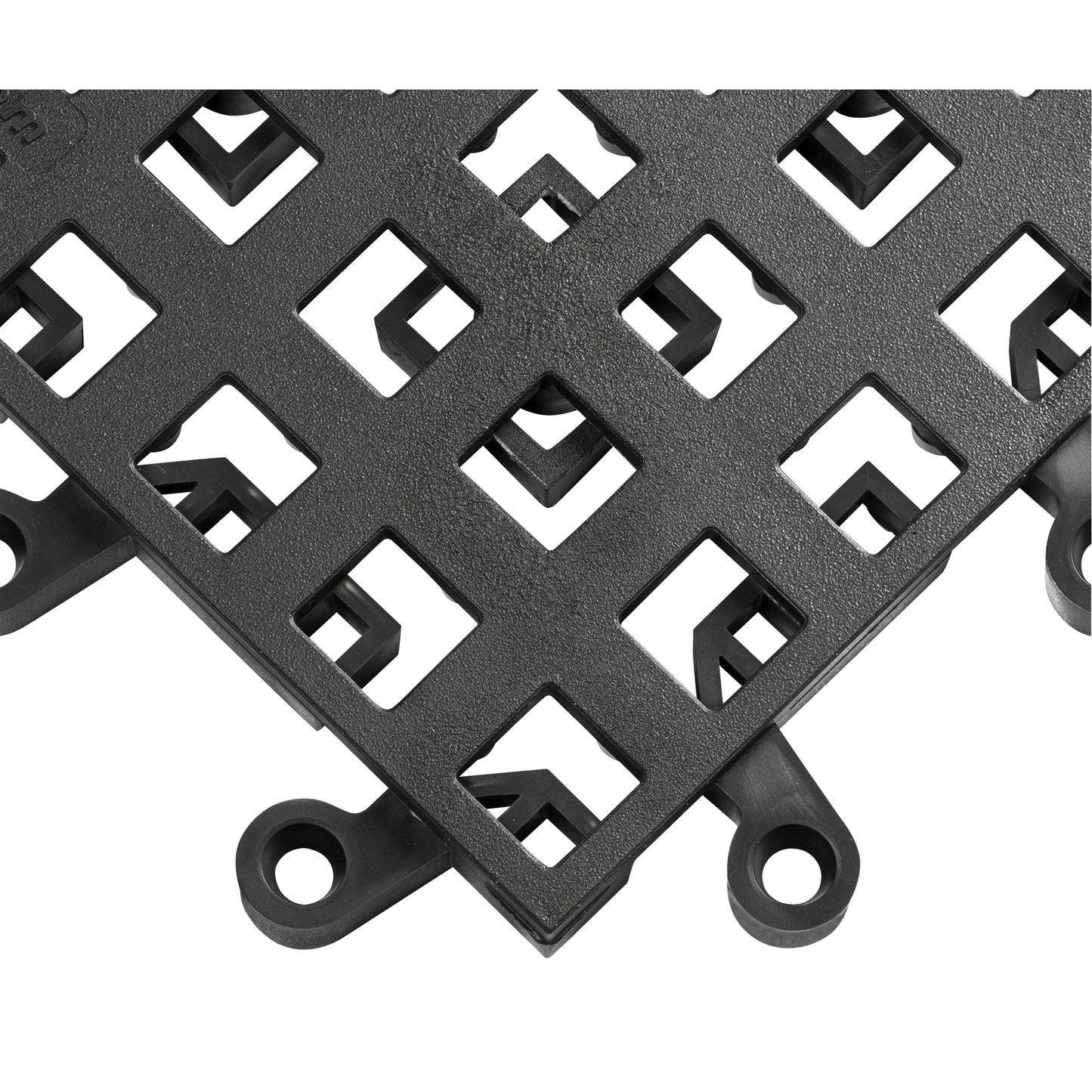 Wearwell ErgoDeck® Mat No. 560, PVC, 1-1/2' W x 1-1/2' L, 7/8" Thick, Black