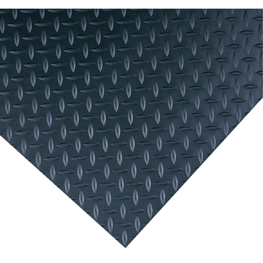 Wearwell Non-Conductive Diamond Plate Switchboard No.701 Matting, 2' W x 75' L, 1/4" Thickness, Black, PVC