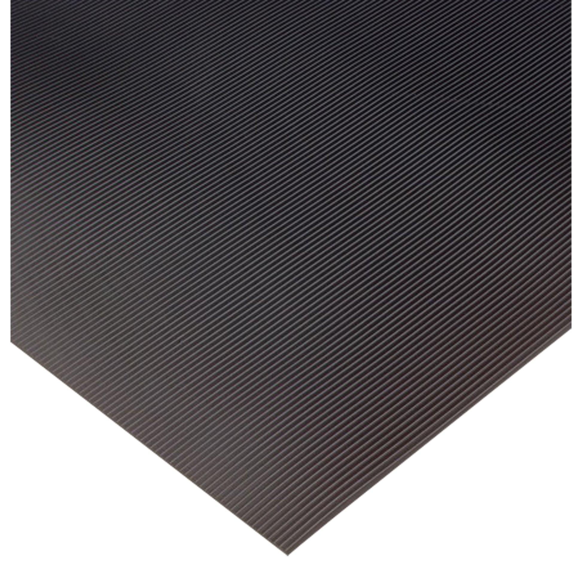 Wearwell Non-Conductive Corrugated Switchboard No.702 Matting, 3' W x 75' L, 3/8" Thickness, Black, PVC