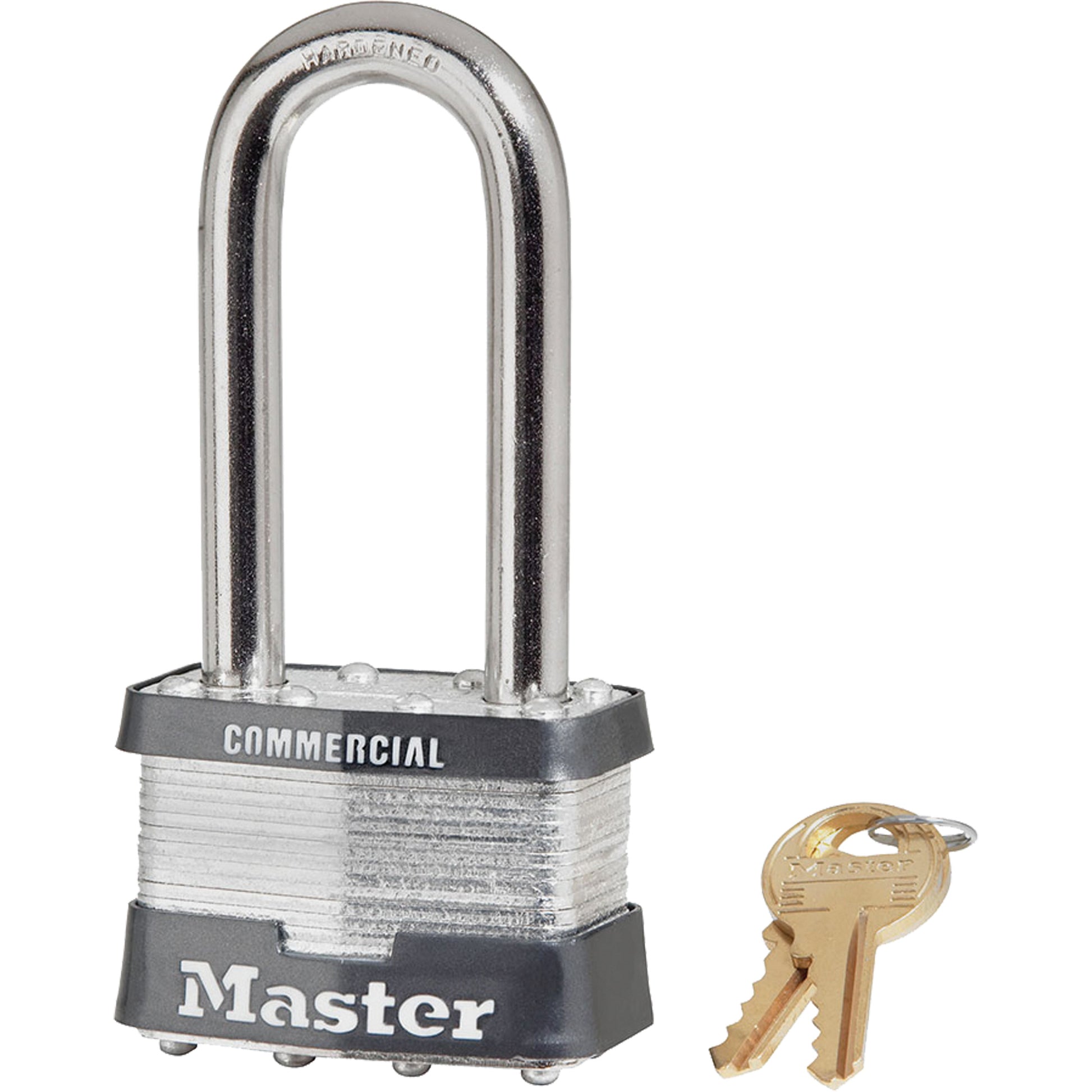 Master Lock Commercial Padlock, Keyed Different, Laminated Steel, 2" Width