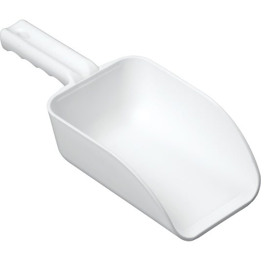Small Hand Scoop, Plastic, White, 32 oz.