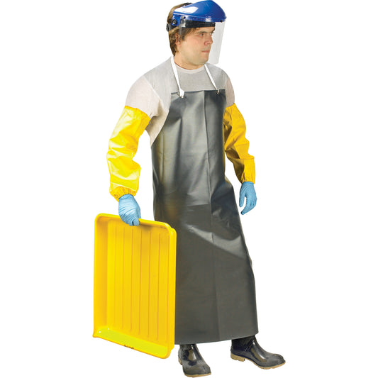  Heavy-Duty Apron, Nitrile/Polyester, 48" L x 35" W, Black