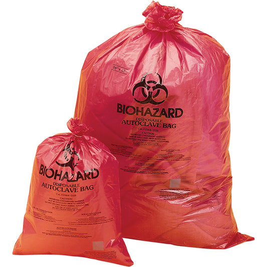 Hazardous Waste Disposal Bags, Bio-Hazard, 48" L x 38" W, 0.0381 mm, 189.3 L (50 Gal.) Capacity