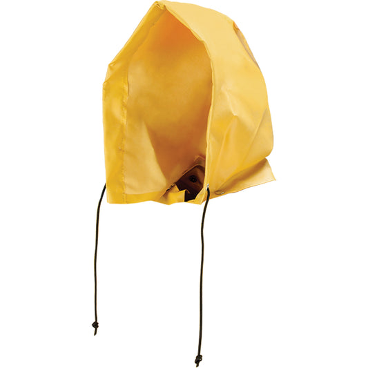  Neo-Slick Chemical & Acid Resistant Rain Hood, One Size, Yellow, PVC