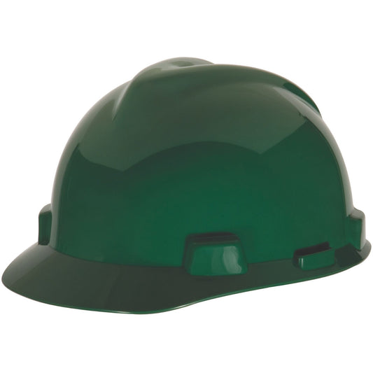 MSA Super-V® Hard Hat, Ratchet Suspension, Green