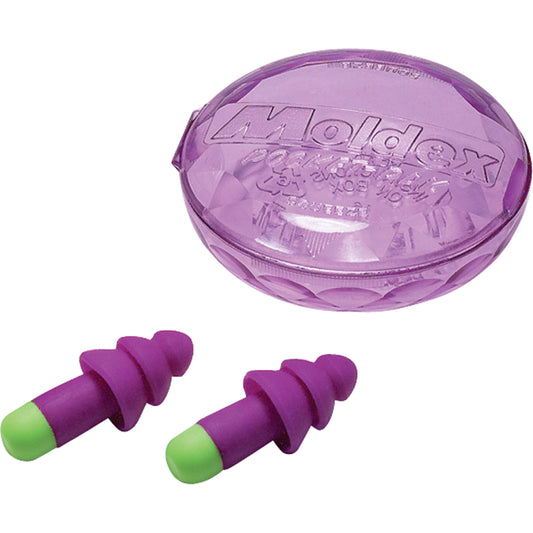 Moldex Rockets® Reusable Earplugs, Uncorded, Bulk - Plastic Case, 27 dB NRR, One-Size