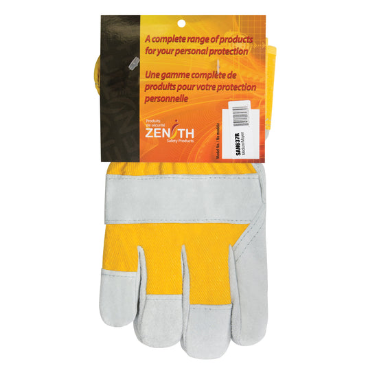 Zenith Safety Products Superior Warmth Winter-Lined Fitters Gloves, Medium, Split Cowhide Palm, Thinsulate™ Inner Lining