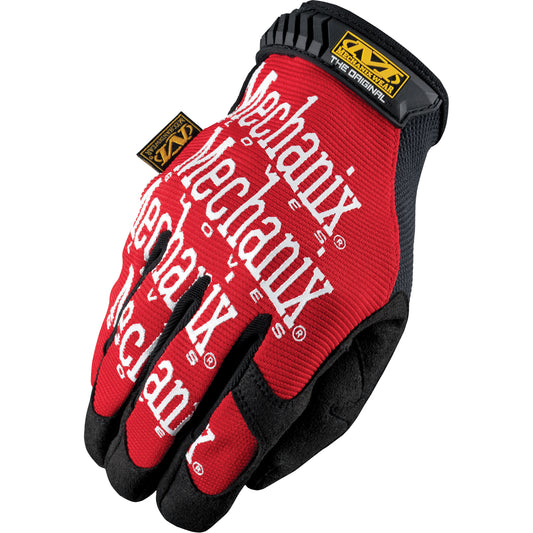 Mechanix Wear The Original® Red Gloves, Synthetic Palm, Size Large