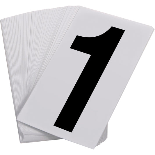 Incom Top Tape & Label Pressure Sensitive Numbering, 1, 3-1/2" H, Black on White