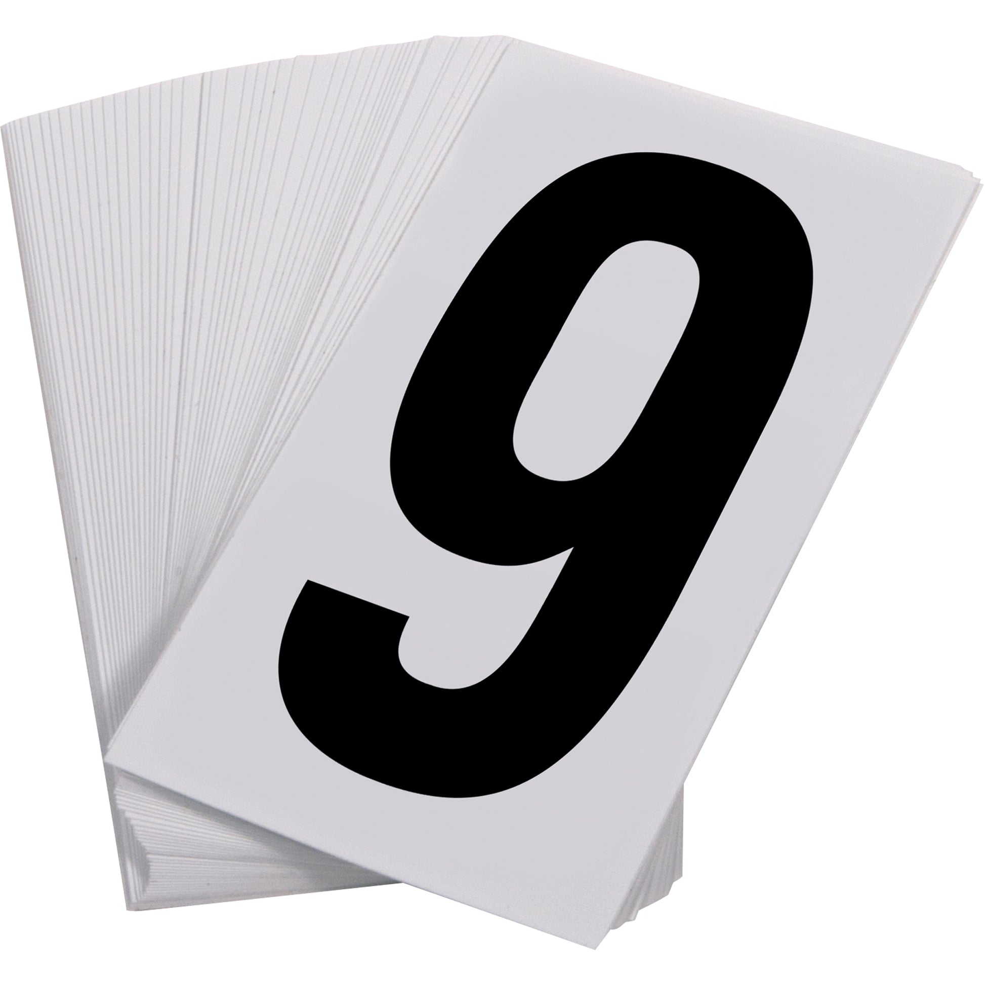 Incom Top Tape & Label Pressure Sensitive Numbering, 9, 3-1/2" H, Black on White