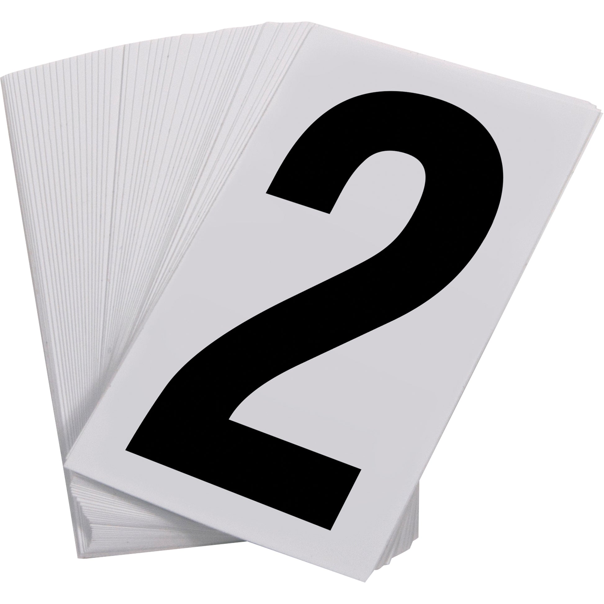 Incom Top Tape & Label Pressure Sensitive Numbering, 2, 3-1/2" H, Black on White