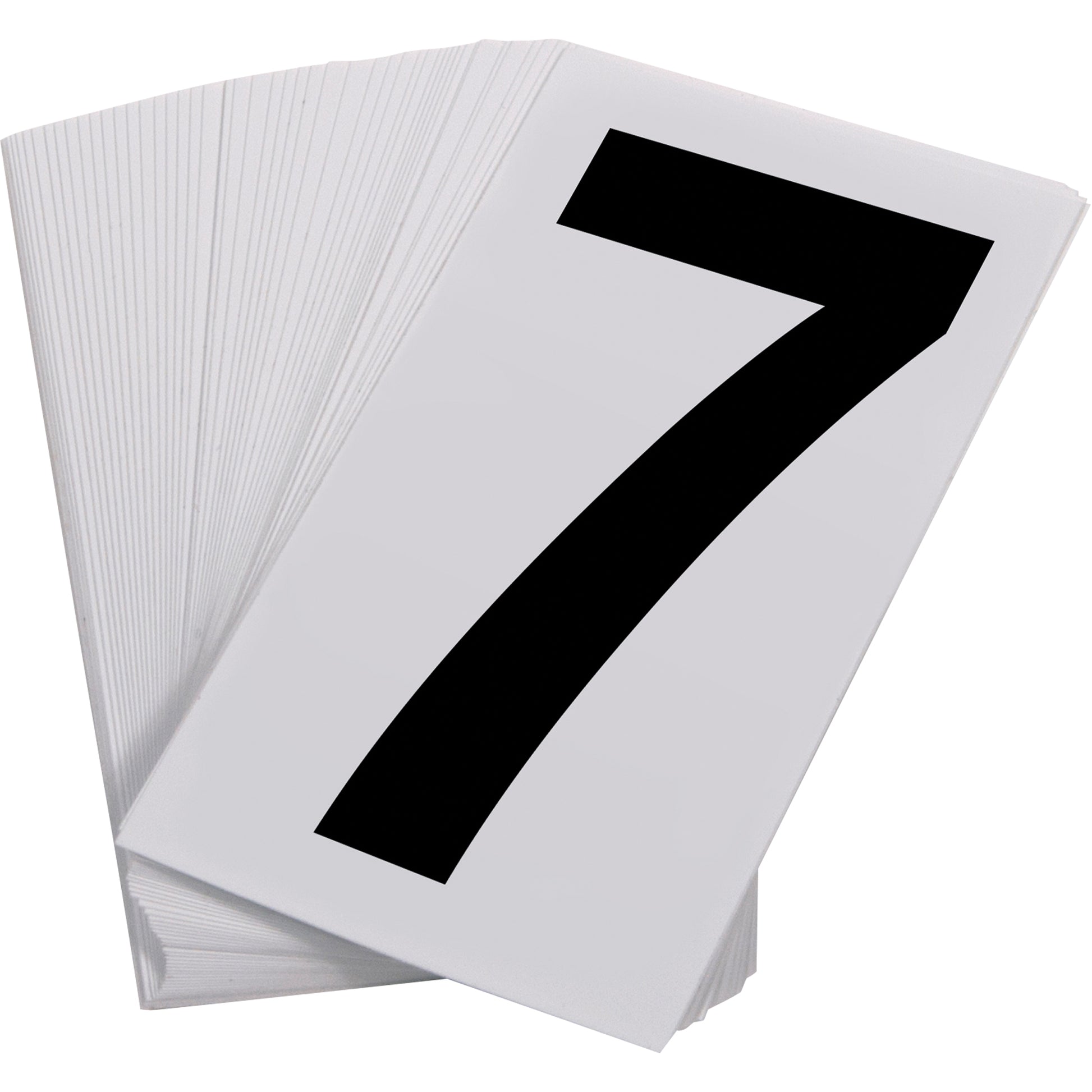 Incom Top Tape & Label Pressure Sensitive Numbering, 7, 3-1/2" H, Black on White
