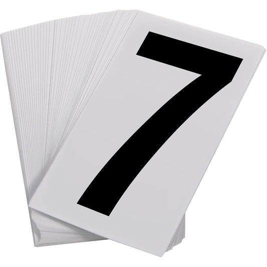 Incom Top Tape & Label Pressure Sensitive Numbering, 7, 3-1/2" H, Black on White