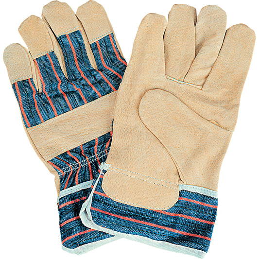 Zenith Safety Products Superior Comfort Fitters Gloves, Large, Split Pigskin Palm, Cotton Inner Lining