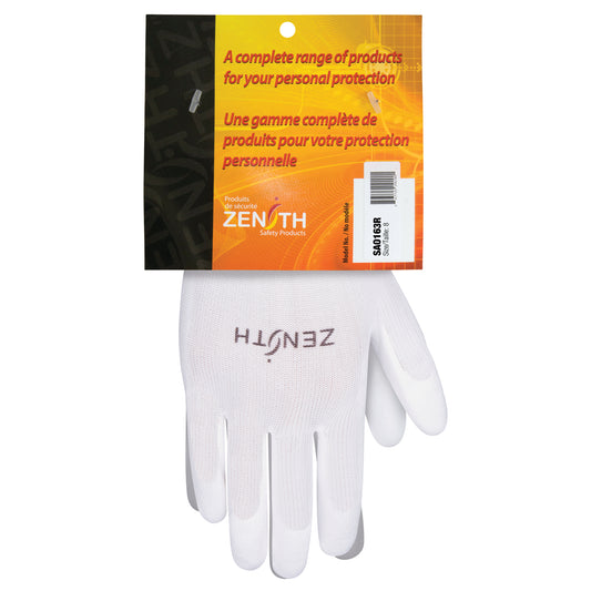 Zenith Safety Products Ultimate Dexterity Coated Gloves, 8, Polyurethane Coating, 13 Gauge, Polyester Shell