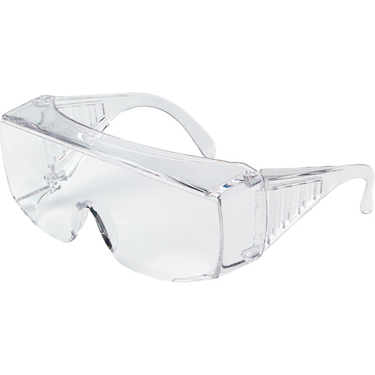 Crews 98 Series XL OTG Safety Glasses, Clear Lens, ANSI Z87+/Meets/Exceeds CSA Z94.3