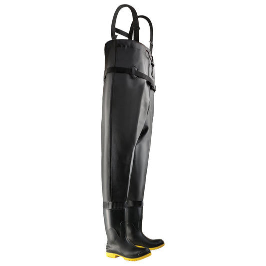Dunlop Protective Footwear Chest Waders, 10, Steel Toe, Puncture Resistant Sole