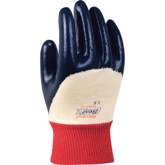 Showa Nitri-Pro® Gloves, 8/Medium, Nitrile Coating, Jersey/Cotton Shell