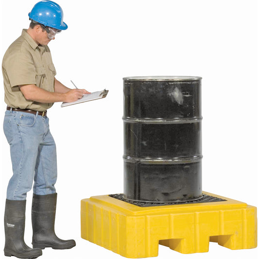 Ultratech Spill Pallet Plus Without Drain, 62 US gal. Spill Capacity, 40" x 40" x 12"