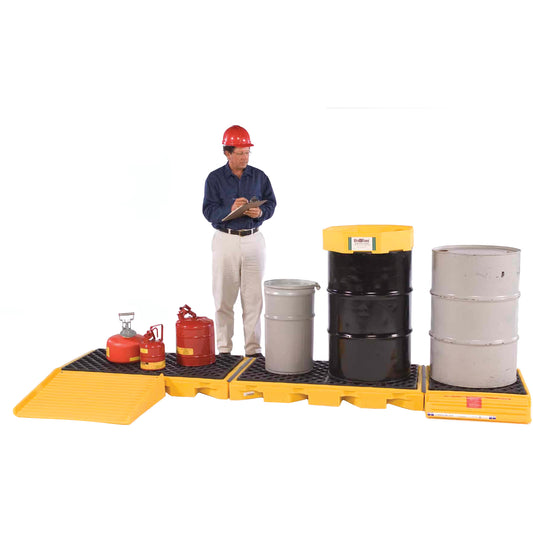 Ultratech Ultra-Inline Spill Decks®, 121 US gal. Spill Capacity, 129.8" x 25.9" x 5.8"