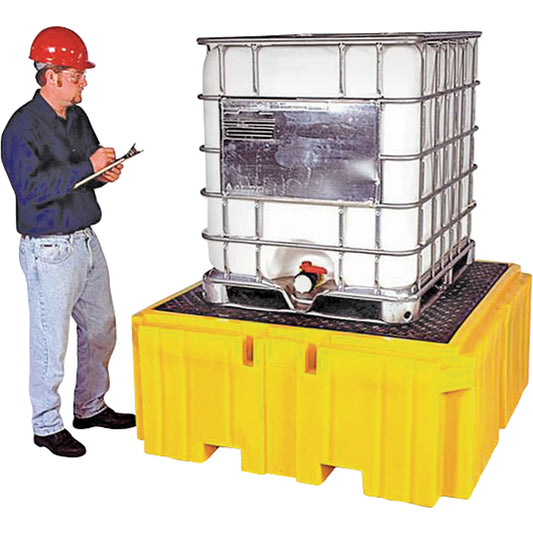 Ultratech IBC Spill Pallet Plus® Without Drain, 365 US gal. Spill Capacity, 62" x 62" x 28"