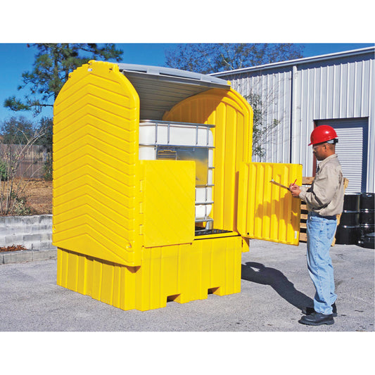 Ultratech Ultra-IBC Hard Top®Spill Pallet Without Drain, 64.5" L x 62" W x 96" H, 8500 lbs. Load Capacity