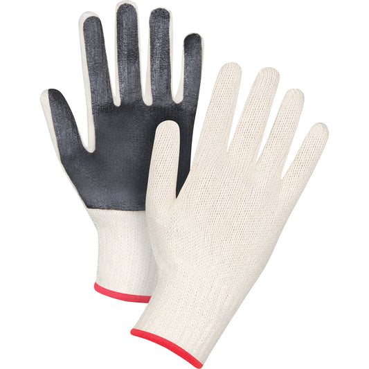 Zenith Safety Products Palm-Coated String Knit Gloves, Poly/Cotton, Single Sided, 7 Gauge, Small
