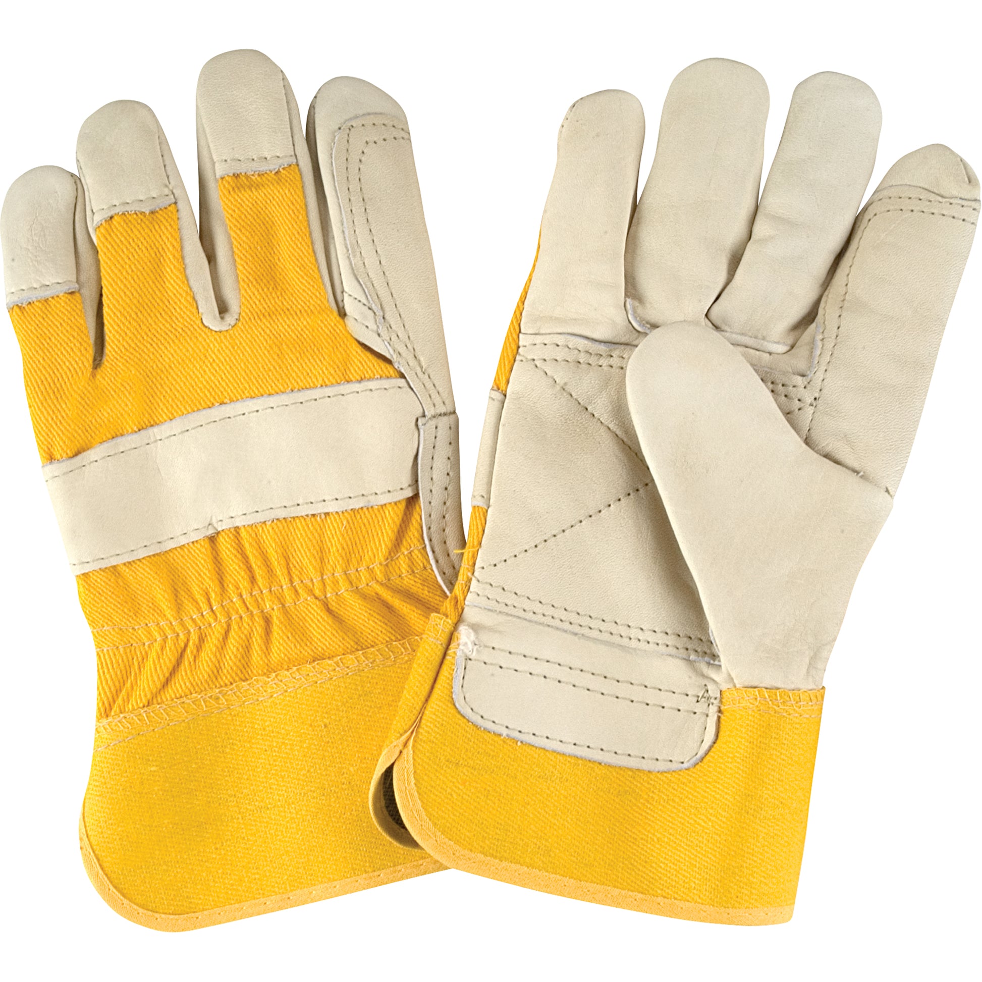 Zenith Safety Products Premium Quality Fitters Gloves, Large, Grain Cowhide Palm, Cotton Inner Lining