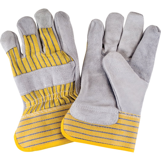 Zenith Safety Products Premium Quality Fitters Gloves, Large, Split Cowhide Palm, Cotton Inner Lining