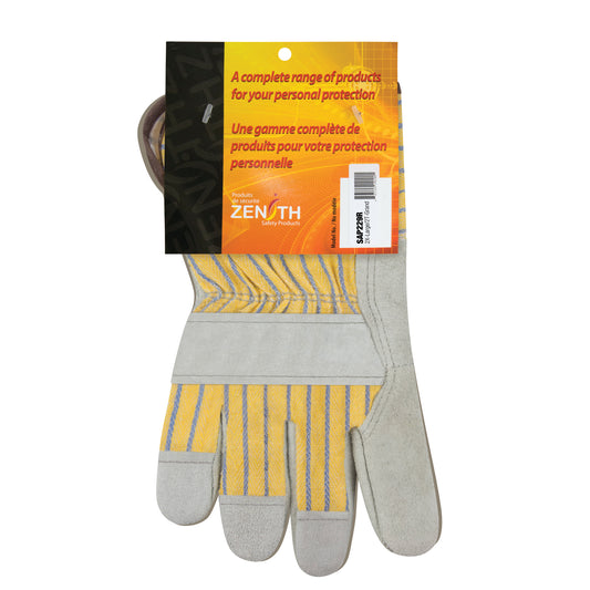 Zenith Safety Products Superior Quality Fitters Gloves, 2X-Large, Split Cowhide Palm, Cotton Inner Lining