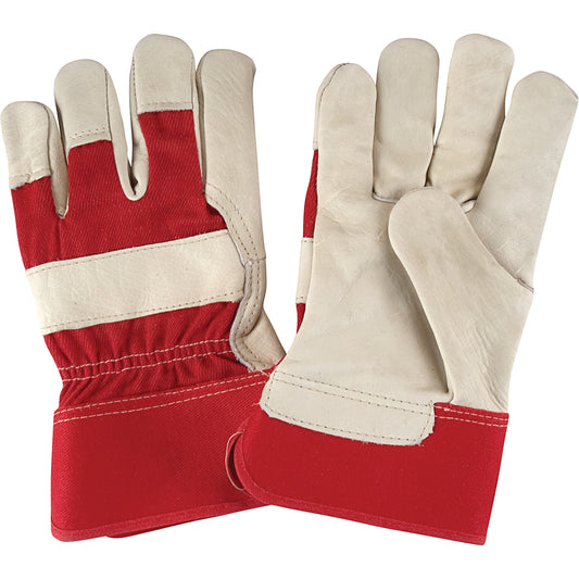 Zenith Safety Products Premium Dry-Palm Fitters Gloves, Large, Grain Cowhide Palm, Cotton Inner Lining