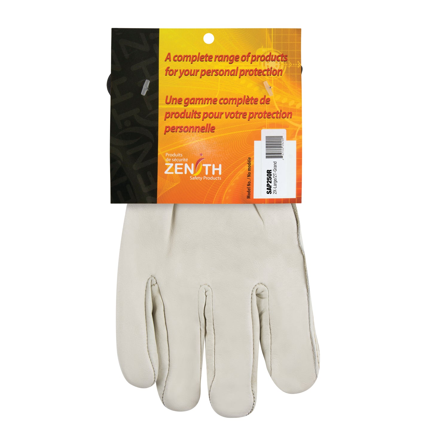 Zenith Safety Products Standard-Duty Winter-Lined Driver's Gloves, 2X-Large, Grain Cowhide Palm, Fleece Inner Lining