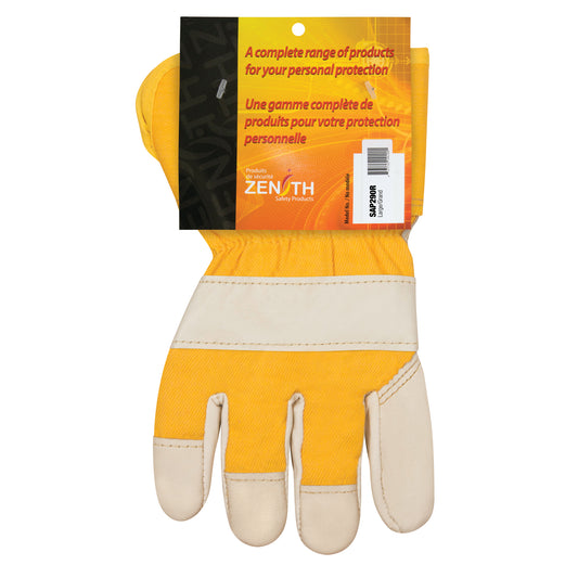 Zenith Safety Products Standard-Duty Winter-Lined Fitters Gloves, Large, Grain Furniture Palm, Boa Inner Lining