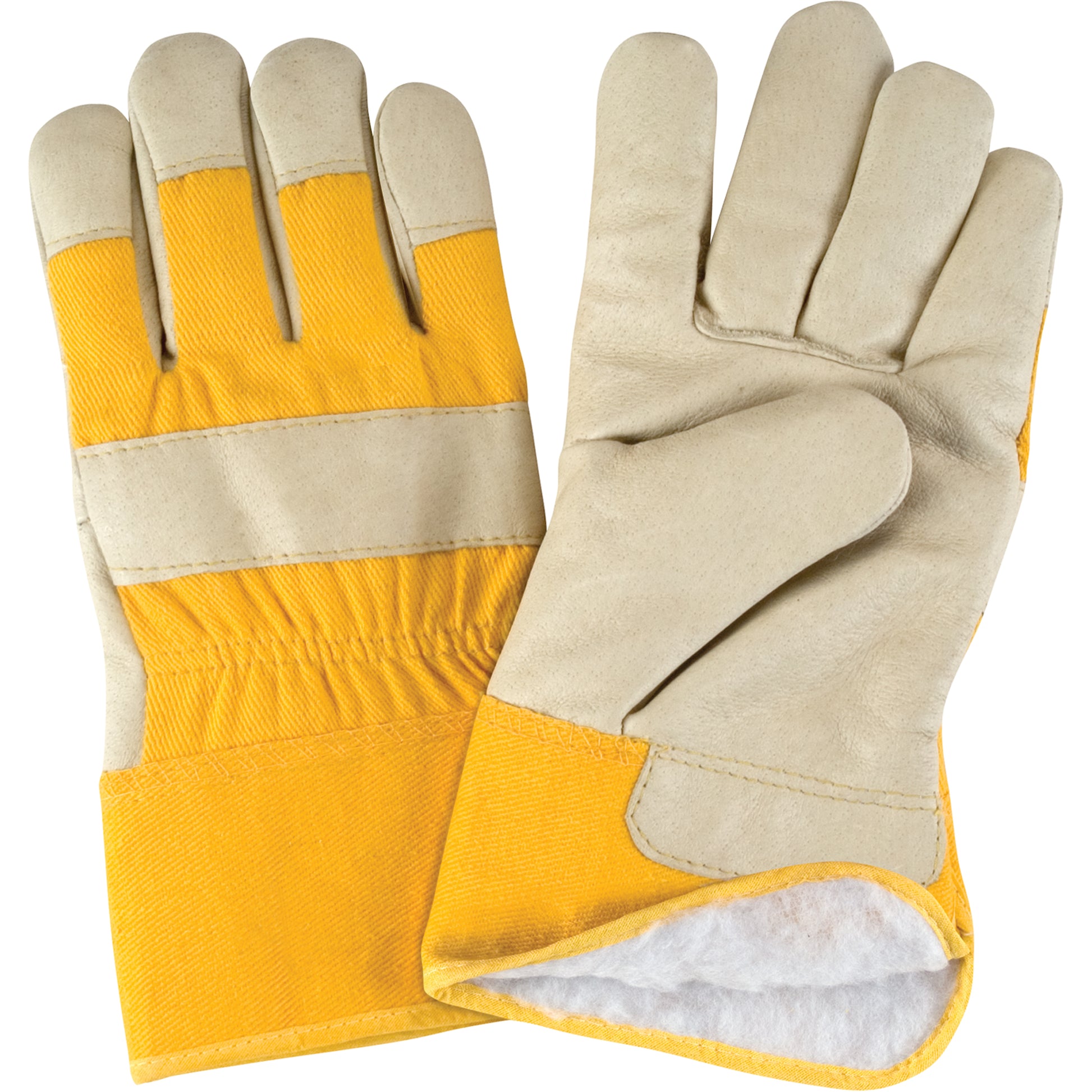 Zenith Safety Products Winter-Lined Fitters Gloves, Large, Grain Pigskin Palm, Boa Inner Lining