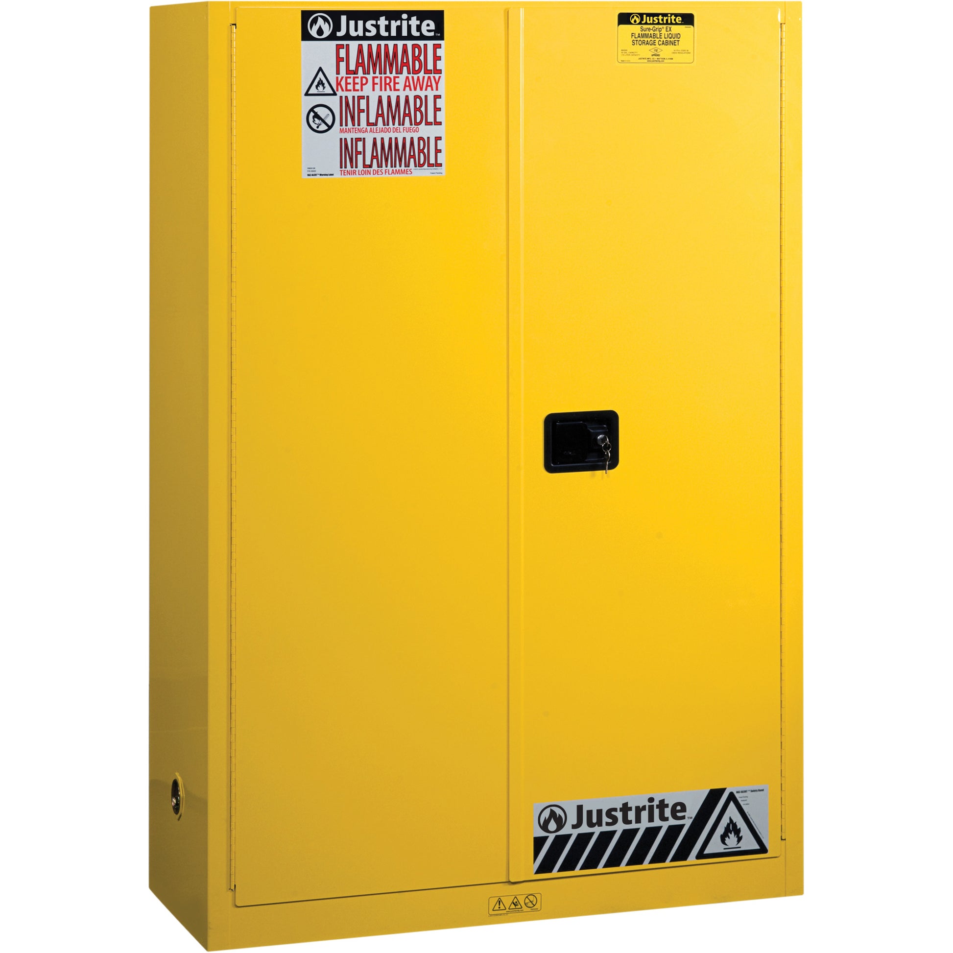 Sure-Grip® Ex Flammable Storage Cabinets, 45 gal., 2 Door, 43" W x 65" H x 18" D
