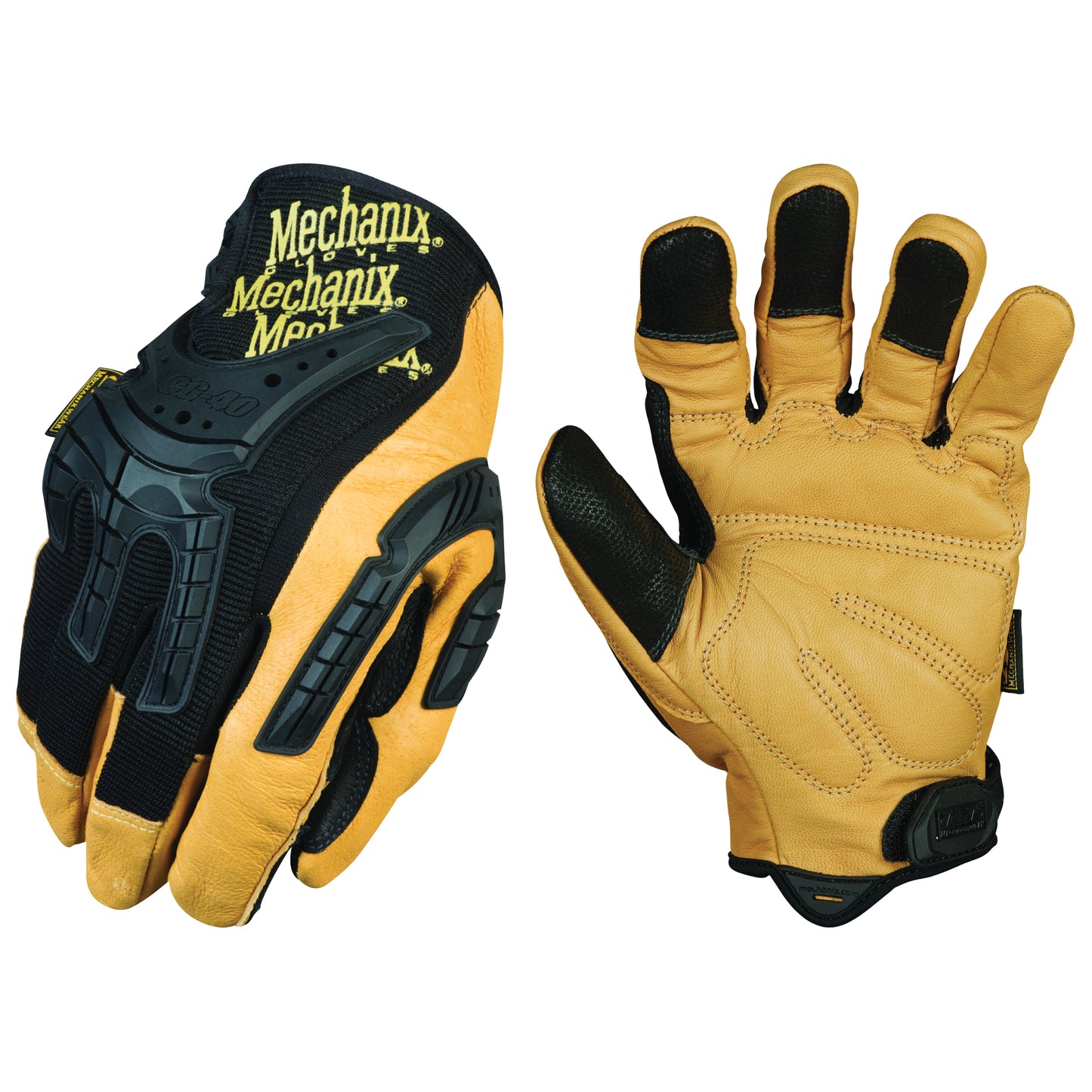 Mechanix Wear Heavy-Duty Mechanic's Gloves, Grain Leather Palm, Size 2X-Large