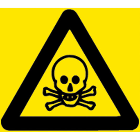 Brady Right-to-Know Poison Pictogram Labels, Vinyl, Sheet, 3/4" L x 3/4" W
