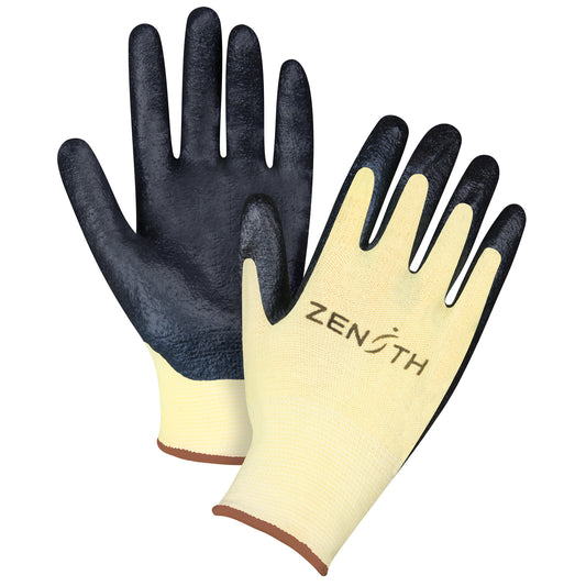 Zenith Safety Products Superior Grip Cut-Resistant Gloves, Size Large/9, 13 Gauge, Foam Nitrile Coated, Aramid Shell, ANSI/ISEA 105 Level 3/EN 388 Level 5