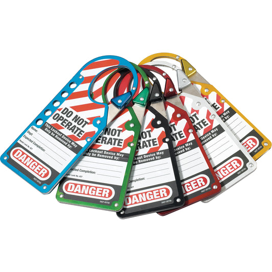 Master Lock Labeled Snap-on Hasps, Silver