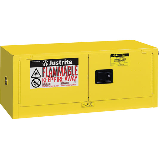 Sure-Grip® EX Piggyback Flammable Safety Cabinet, 17 gal., 2 Door, 43" W x 24" H x 18" D
