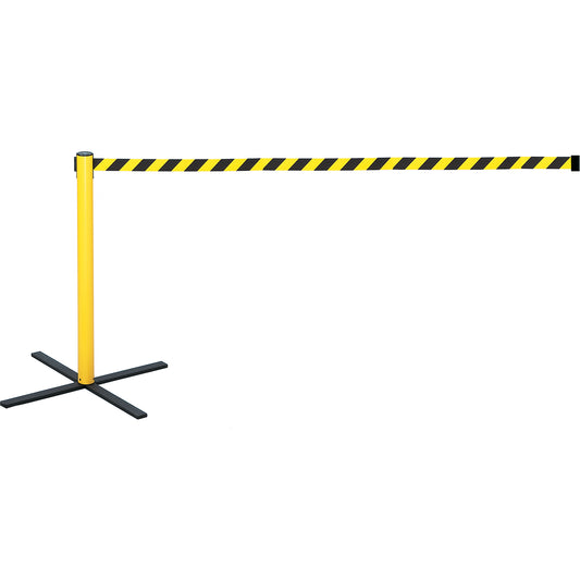 Tensator StowAway® Post Kits, Plastic, 36" H, Black/Yellow Tape, 13' Tape Length