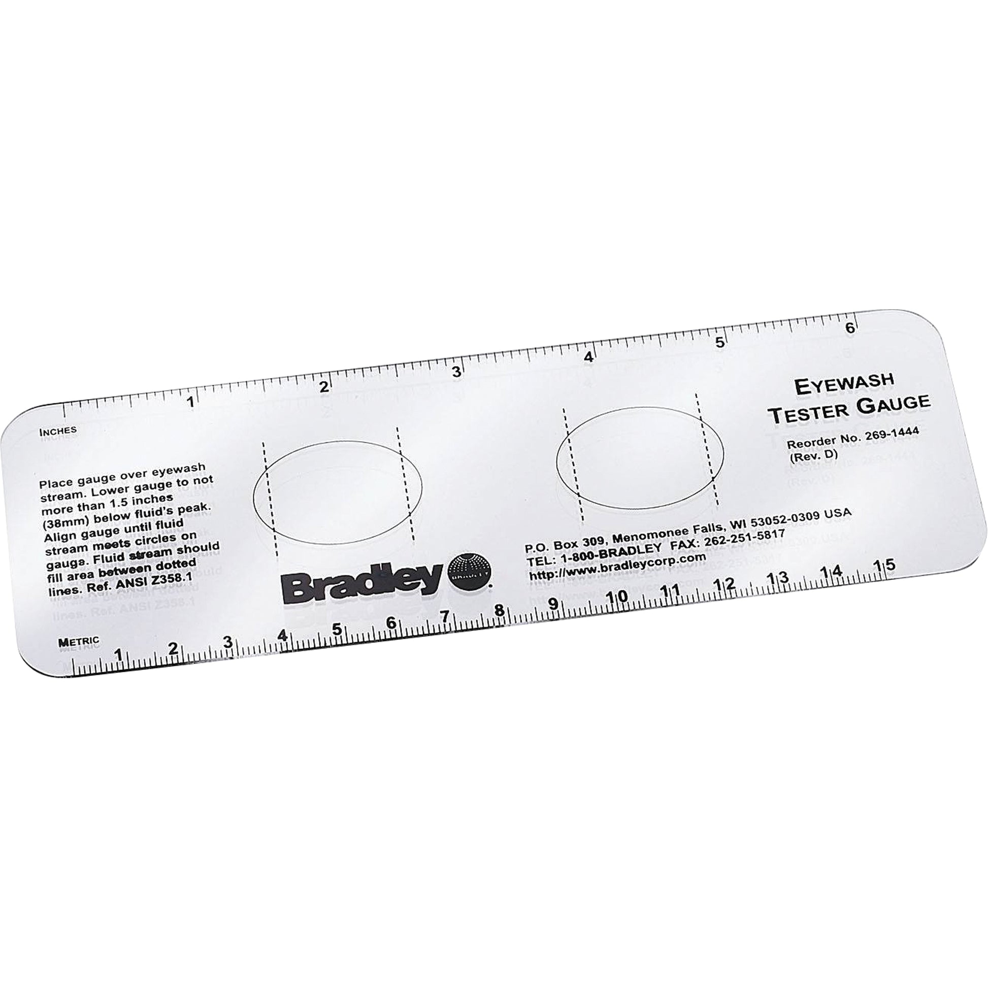 Bradley Eyewash Test Gauges