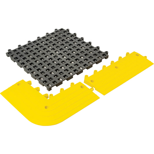 Wearwell ErgoDeck® General Purpose No. 564 Matting, PVC, 1-1/2' W x 1-1/2' L, 7/8" Thick, Charcoal