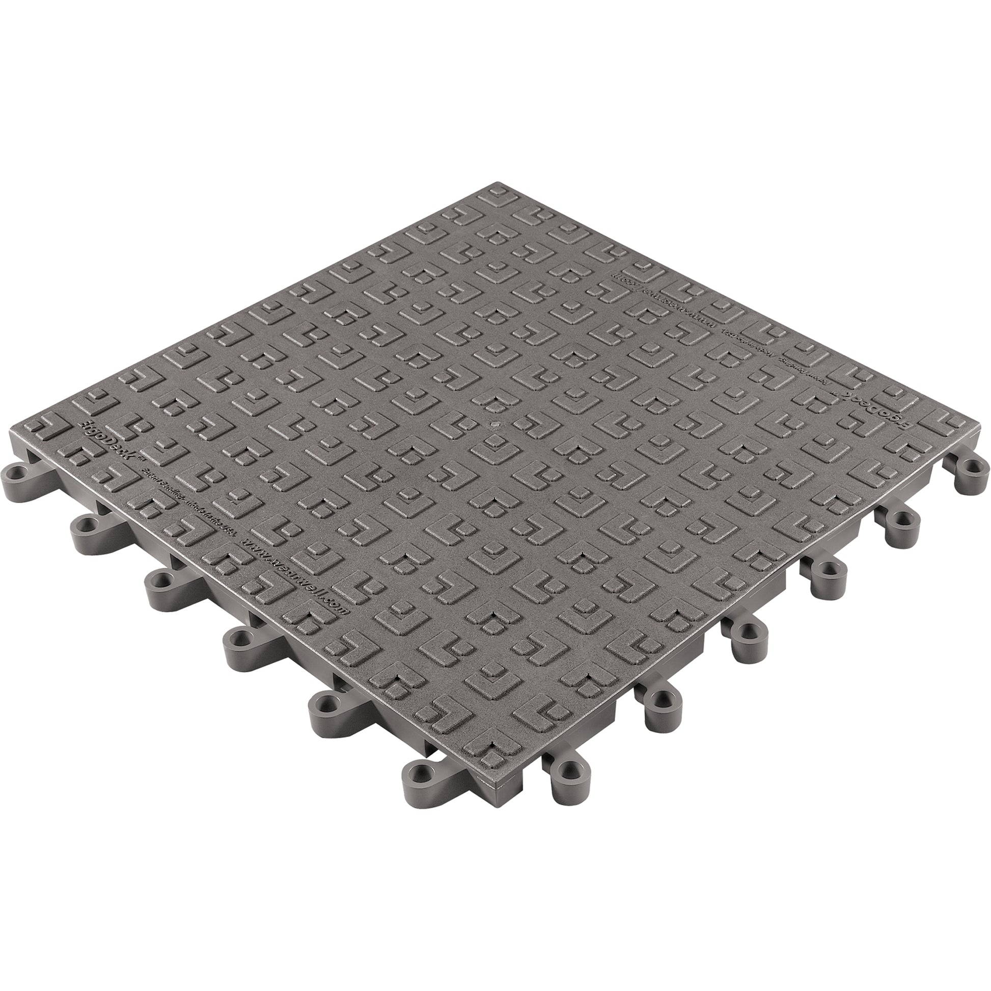 Wearwell ErgoDeck® Soft No. 566 Matting, PVC, 1-1/2' W x 1-1/2' L, 7/8" Thick, Charcoal