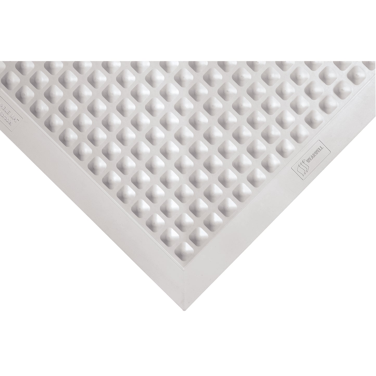 Wearwell Autoclavable No. 580 Mats, Bubbled, 2' x 3' x 1/2", Grey, Rubber