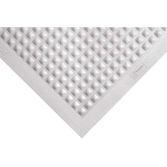 Wearwell Autoclavable No. 580 Mats, Bubbled, 2' x 3' x 1/2", Grey, Rubber